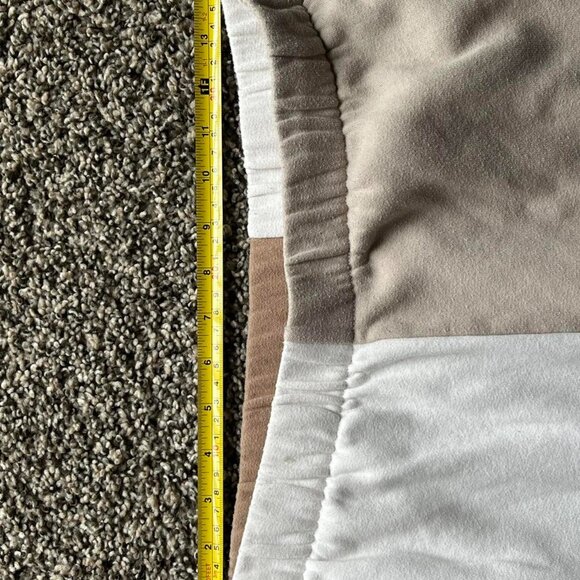 Hollister Sweatpants Womens Large Tan And White Patchwork Cotton Blend Jumpers - Picture 3 of 5